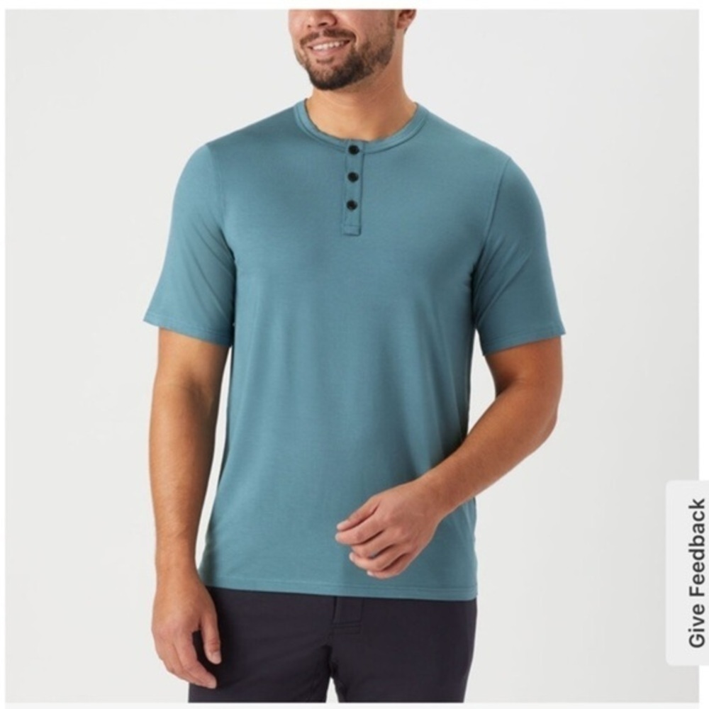 Mens Duluth Trading Co bright royal blue 100% cotton size L basic soft
